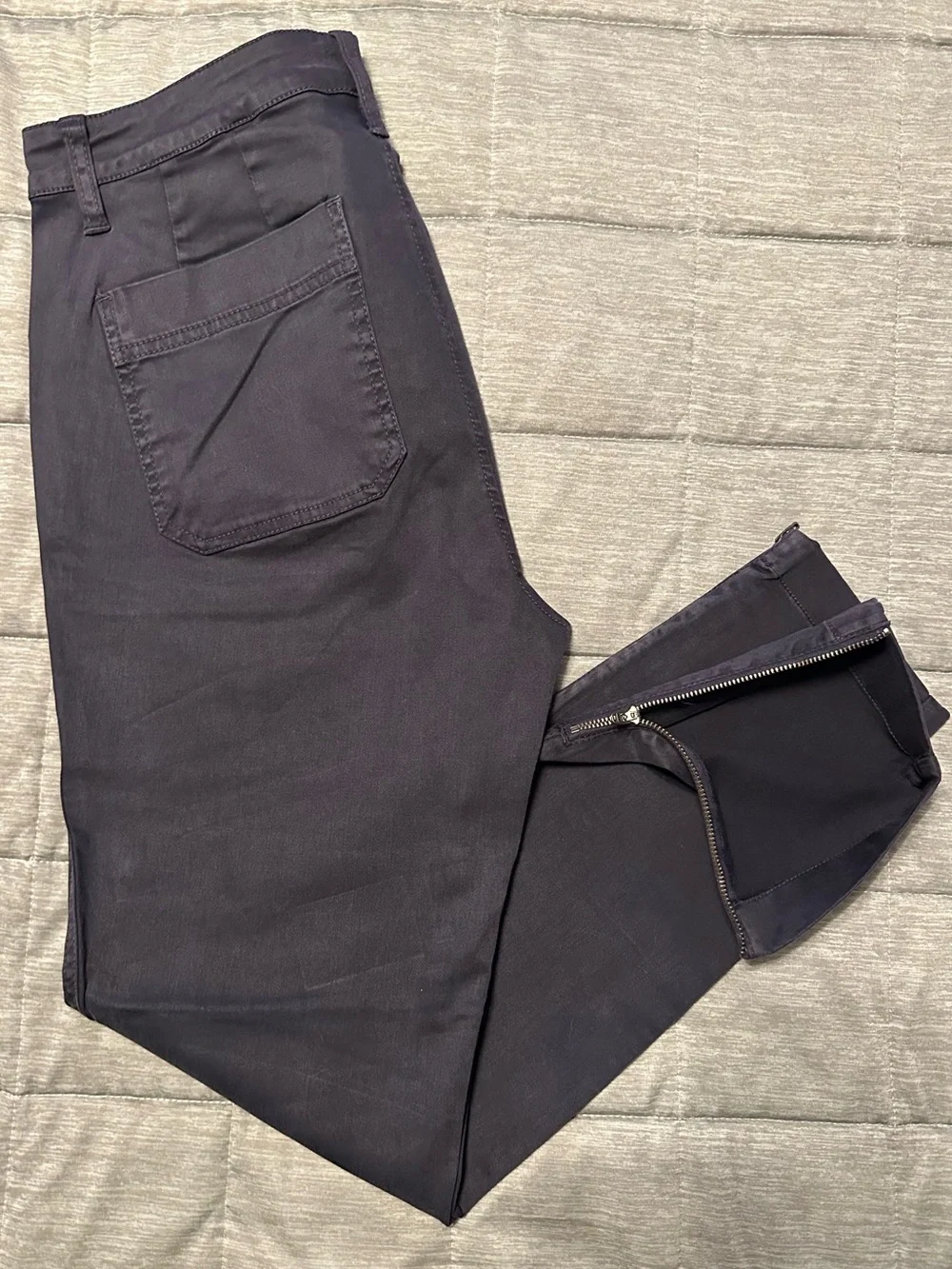 NEW J. Crew Skinny Stretch Cargo Pant with Zippers - Dark Navy Chinos